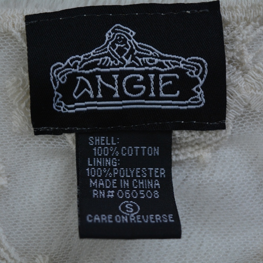 🔥 SALE 🔥 Angie Lace Cream Jacket Blouse S - Picture 7 of 8